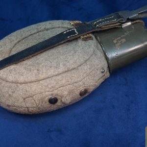 German WWII Late War Matching .7 Liter Canteen With Cup MN44