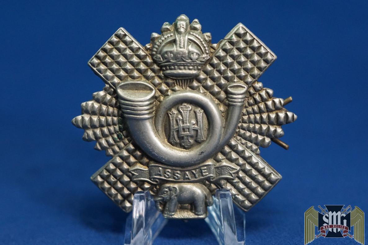 British Assaye Highland Light Infantry Regiment Cap badge