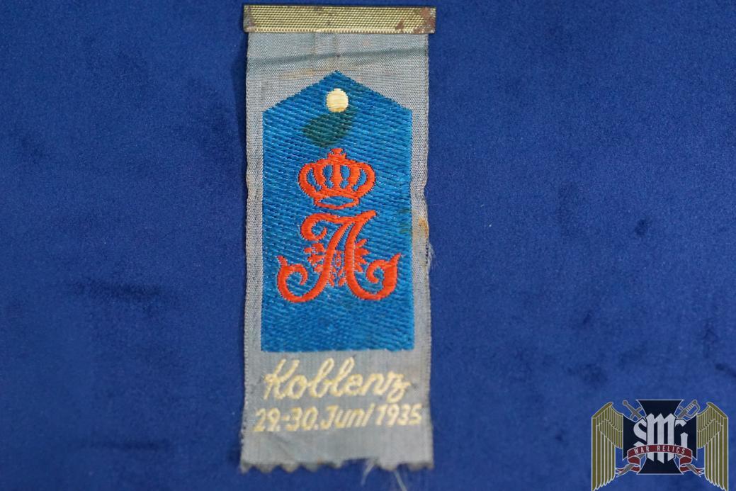 Regimental Ribbon badge for Koblenz 1935