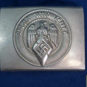 Nickel Hitler youth buckle by Cramer & Dornbach RZM KH24