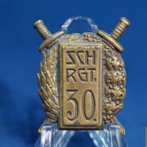 WW1 Austrian Hungary Sicher Regiment 30 badge