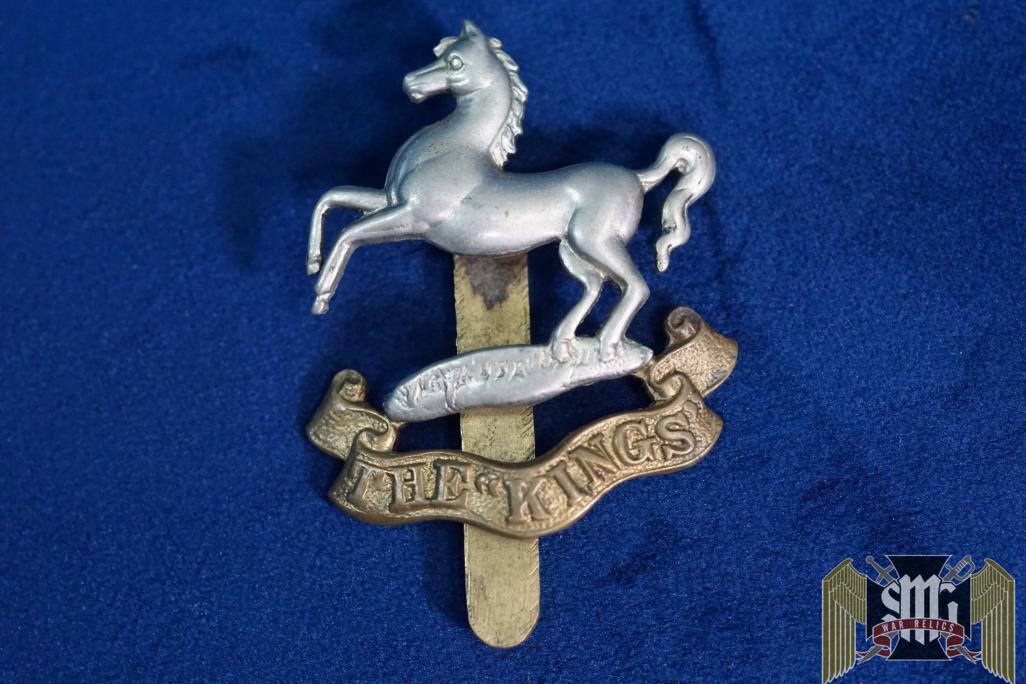 British The Kings Regiment Cap badge