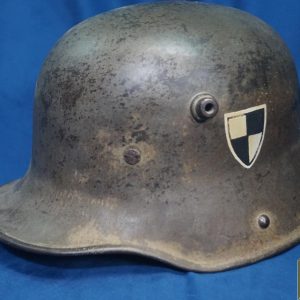WW1 German M17 Helmet w/ Post war embellishments