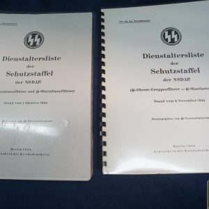 SS Dienstaltersliste Vom 9 Nov 1944 & Vom 1 October 1944