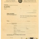 NSDAP Blank Membership Document