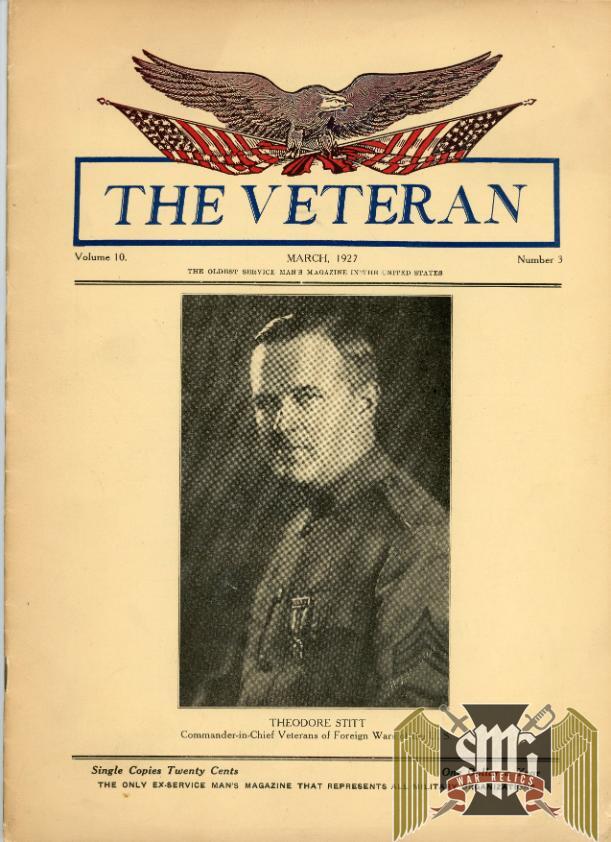 The Veteran Magazine Jan 1927 & March 1927 2 pc lot