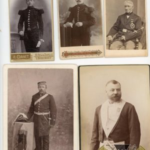 CDV Studio Portrait lot 5 pcs