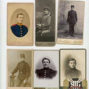 CDV Studio Portrait lot 6 pcs