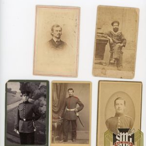 CDV Studio Portrait Lot 5 pc