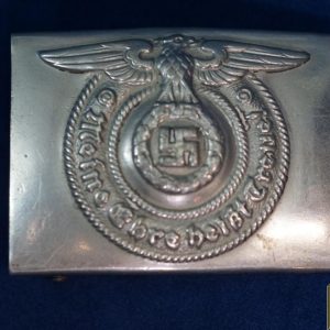 Early Waffen-SS belt buckle in nickel silver by Overhoff (O&C ges. gesch.)