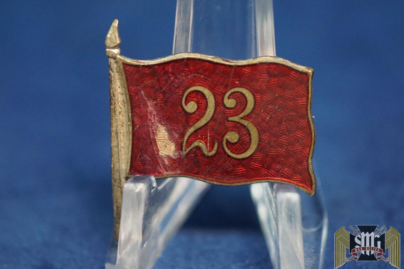 Austro Hungary Infantry Regiment 23 cap badge /Tinnie