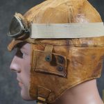 U.S. WWI Aero Squadron Leather Flying Helmet with Goggles