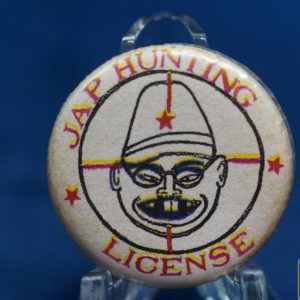 Jap Hunting License Home Front pin