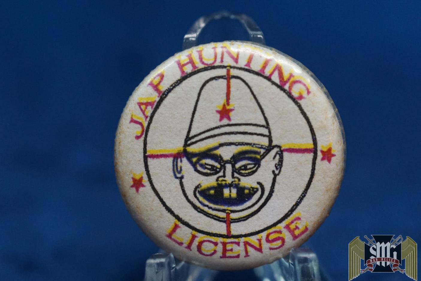 Jap Hunting License Home Front pin