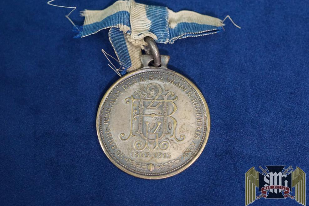 Bavarian 50 yr anniversary medal for Ulanen Regiment 2nd royal lancers