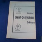 A Sword And Dagger Catalog Of Waffenfabrik Paul Seilheimer Of Solingen Reprint