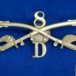 Span Am/ Indian War era 8th Cavalry D troop cap badge