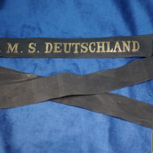 Imperial German Cap tally for S.M.S. Deutschland