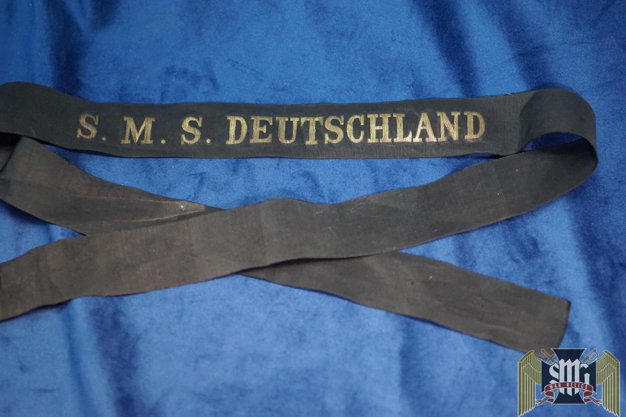 Imperial German Cap tally for S.M.S. Deutschland