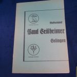 A Sword And Dagger Catalog Of Waffenfabrik Paul Seilheimer Of Solingen Reprint