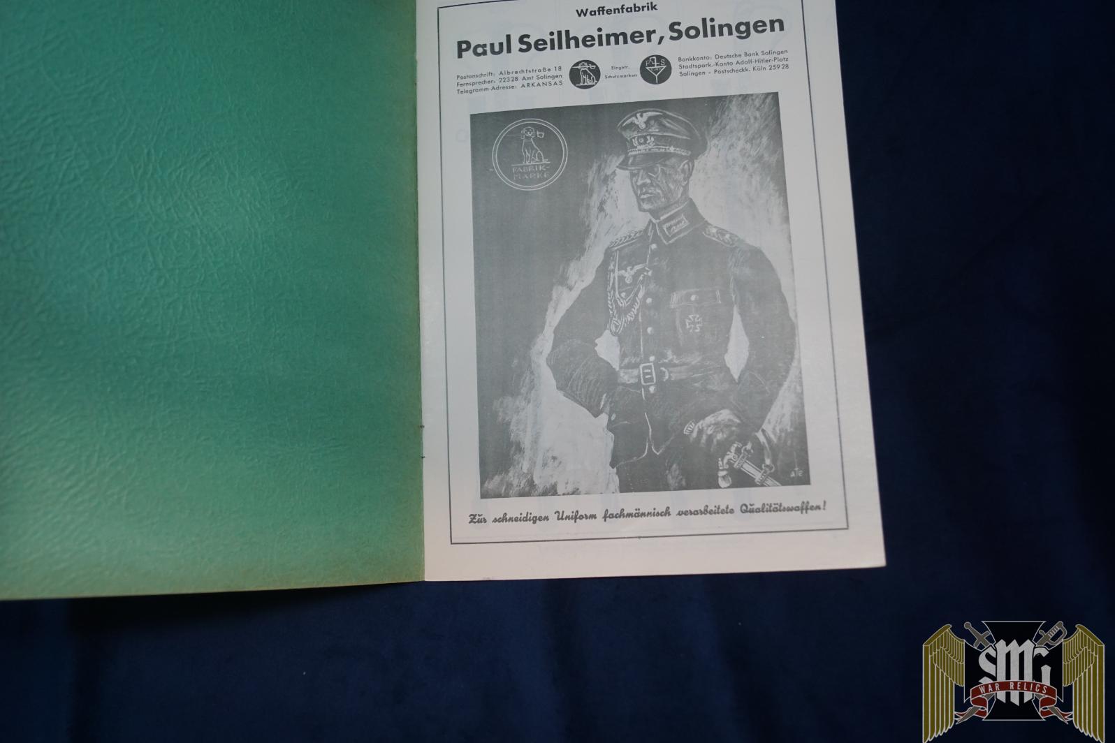 A Sword And Dagger Catalog Of Waffenfabrik Paul Seilheimer Of Solingen Reprint