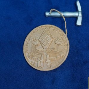 reichssport wettkampf 1939 hitler youth paper tinnie W/hammer