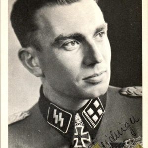 Otto Weidinger  SS Division Das Reich signature