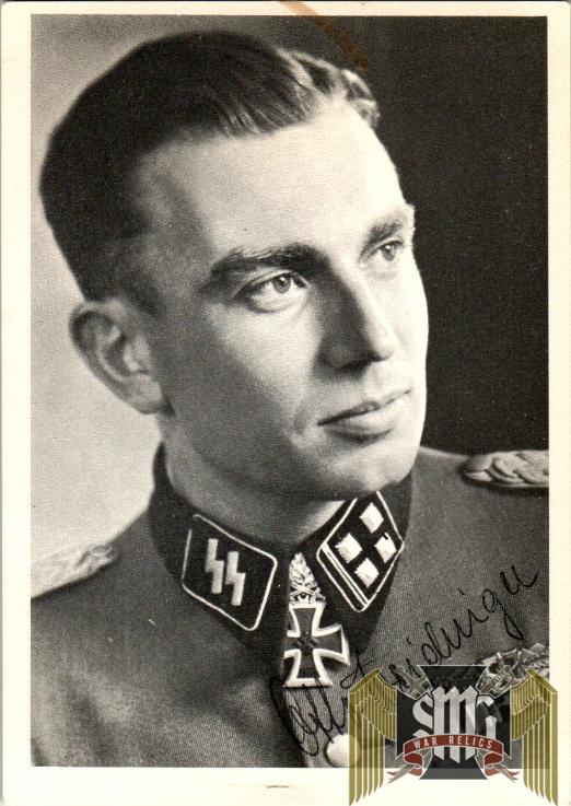 Otto Weidinger  SS Division Das Reich signature