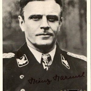 HEINZ HARMEL Waffen SS General Major Signature