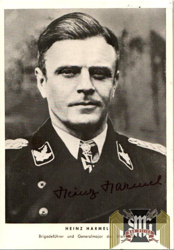 HEINZ HARMEL Waffen SS General Major Signature