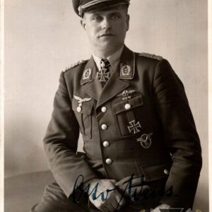 Otto Weiss-Vintage War Time Signed Postcard (WWII German Ace Pilot)