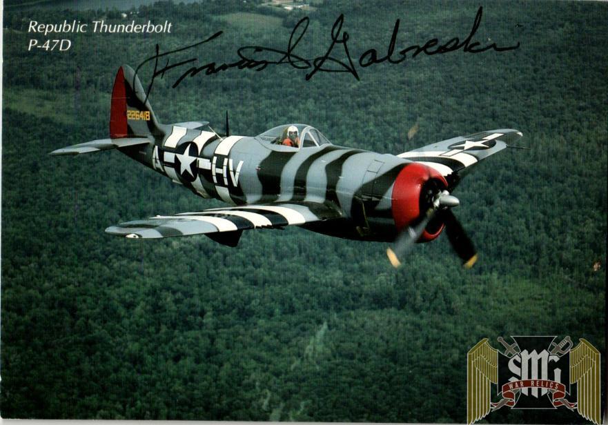 Francis S. Gabreski signature WW2/Korea USA ACE