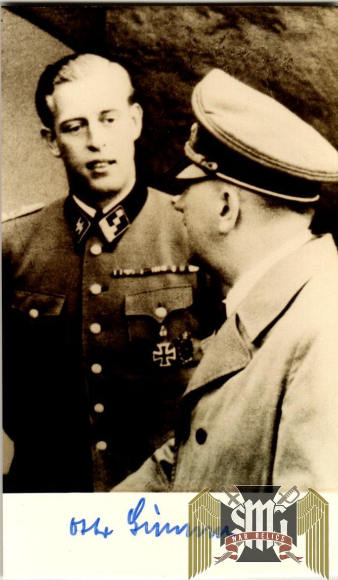 Otto Günsche Hitler's Personal Adjutant Signature