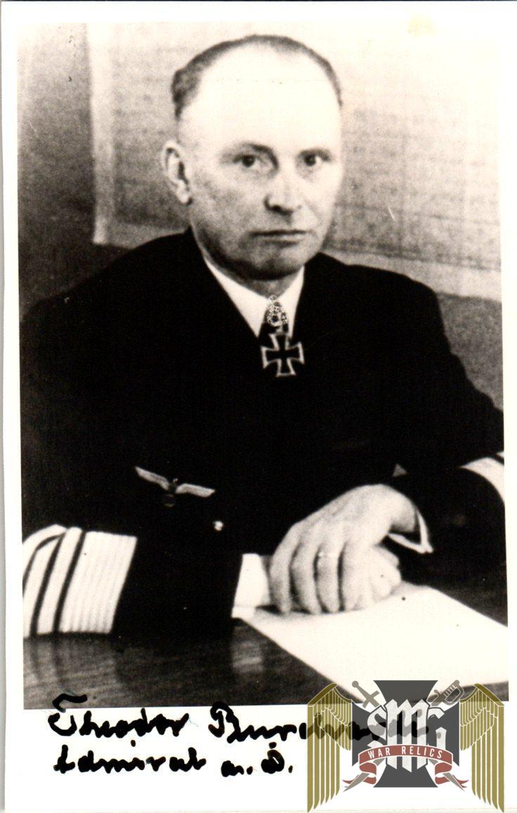 Theodor Burchardi Knights Cross Winner Signature Vice Admiral