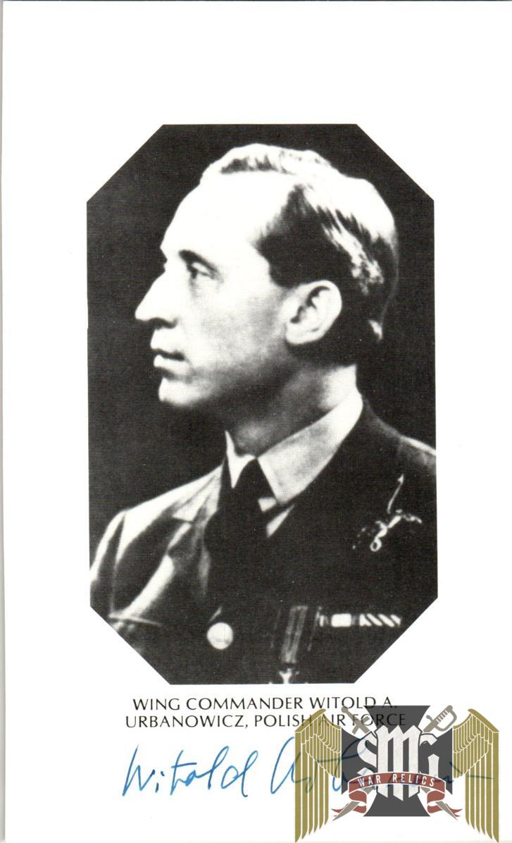 Witold Urbanowicz RAF Polish ACE signature 303 Squadron
