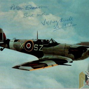Supermarine Spitfire post card signed by Pete Evans