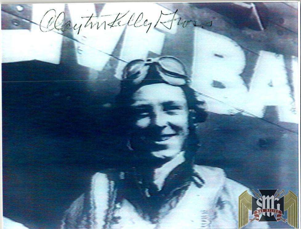 Clayton Kelly Gross Signature USAAF Downed ME-262