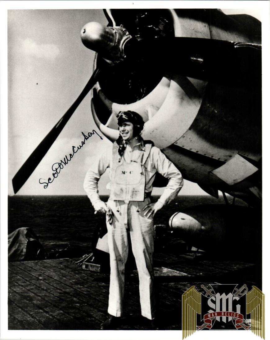 Elbert Scott McCuskey US Navy Fighter ACE signature