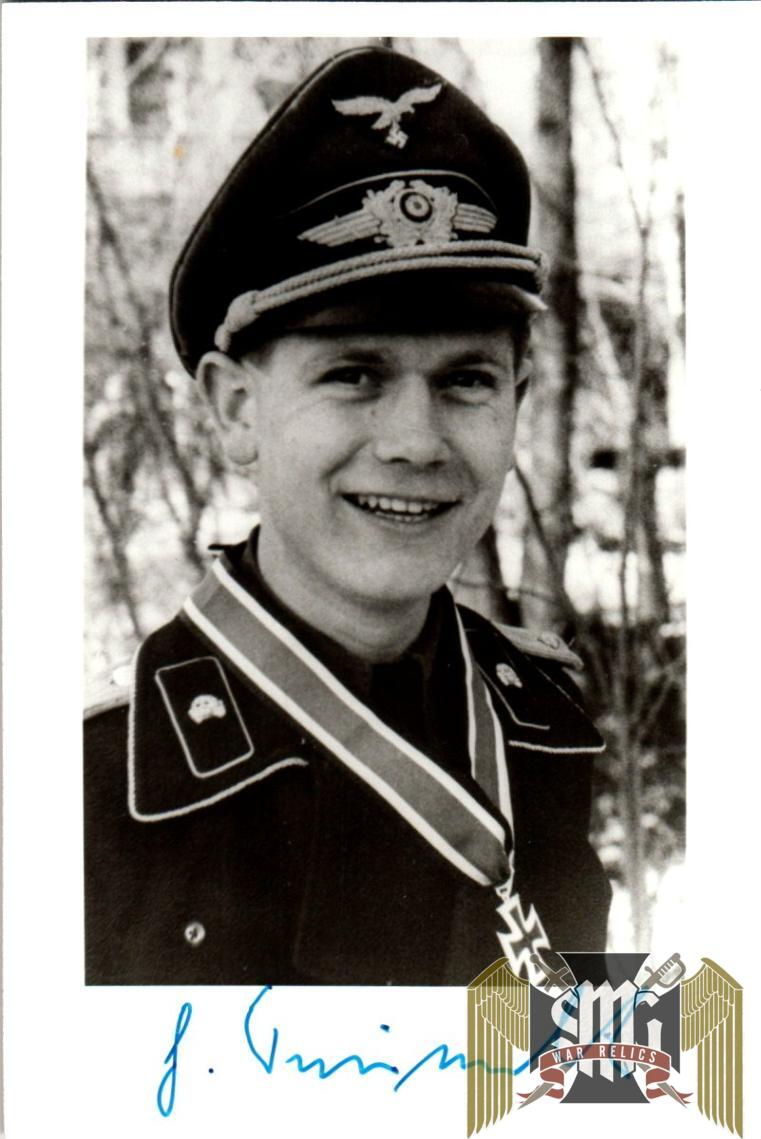Gerhard Tschhierschwitz Knights Cross winner Luftwaffe Signature