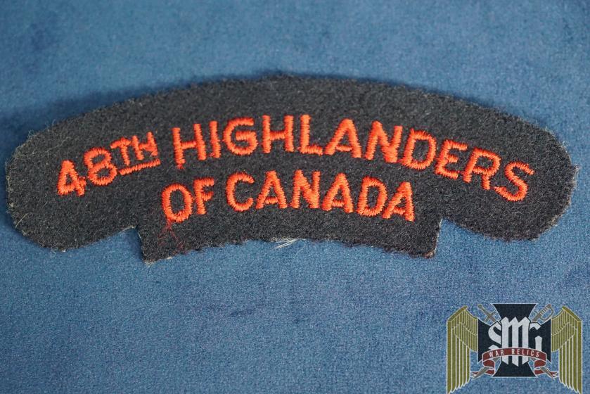WW2 CANADA SHOULDER PATCH 48TH HIGHLANDERS