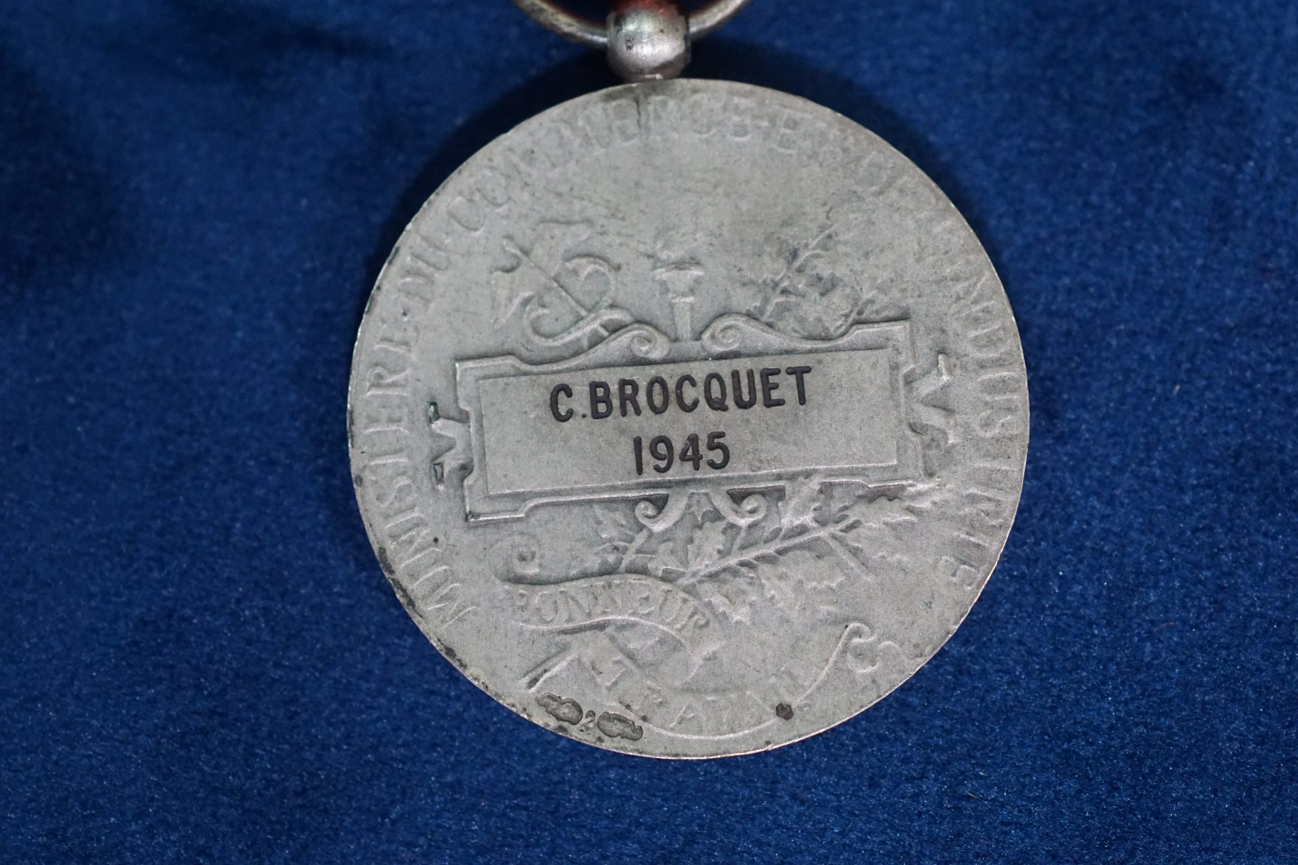 French Labor medal 1945 Named
