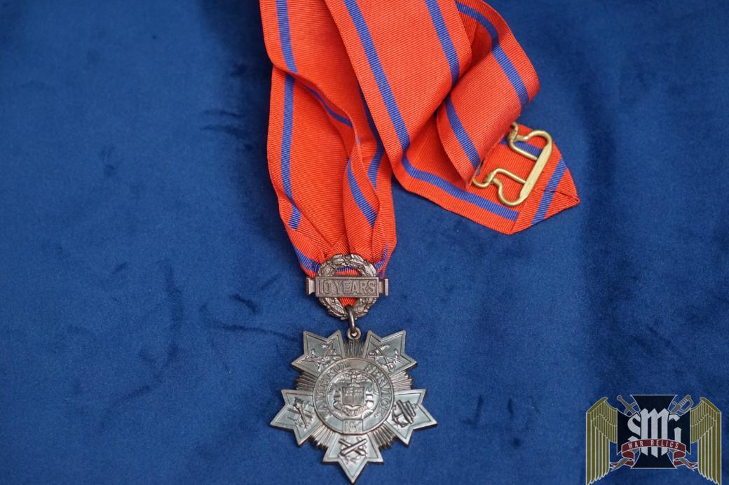 New York National Guard Faithfull Service medal with neck ribbon # 9439