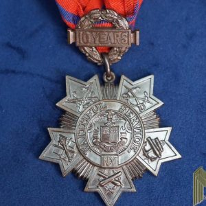 New York National Guard Faithfull Service medal with neck ribbon # 9439