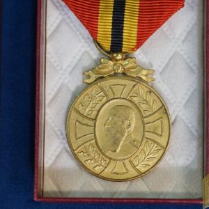 Belgian Leopold Medal cased