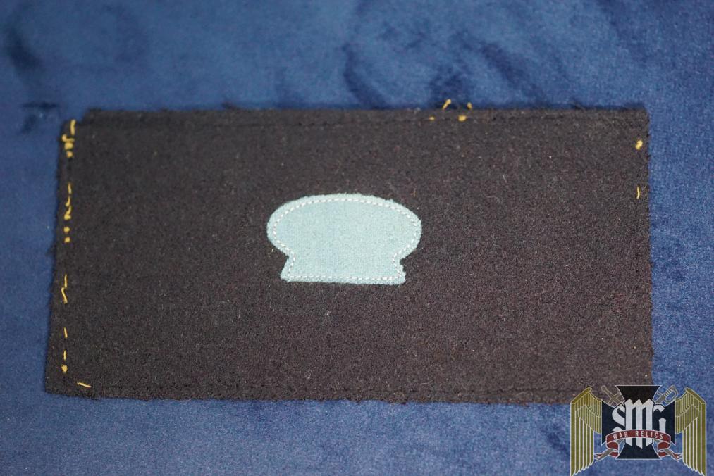 US Infantry Cook Chevron Light blue on Dark blue 1902