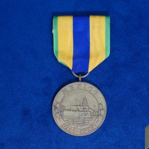 US Mexico Navy Service Medal numbered M. No. 16050