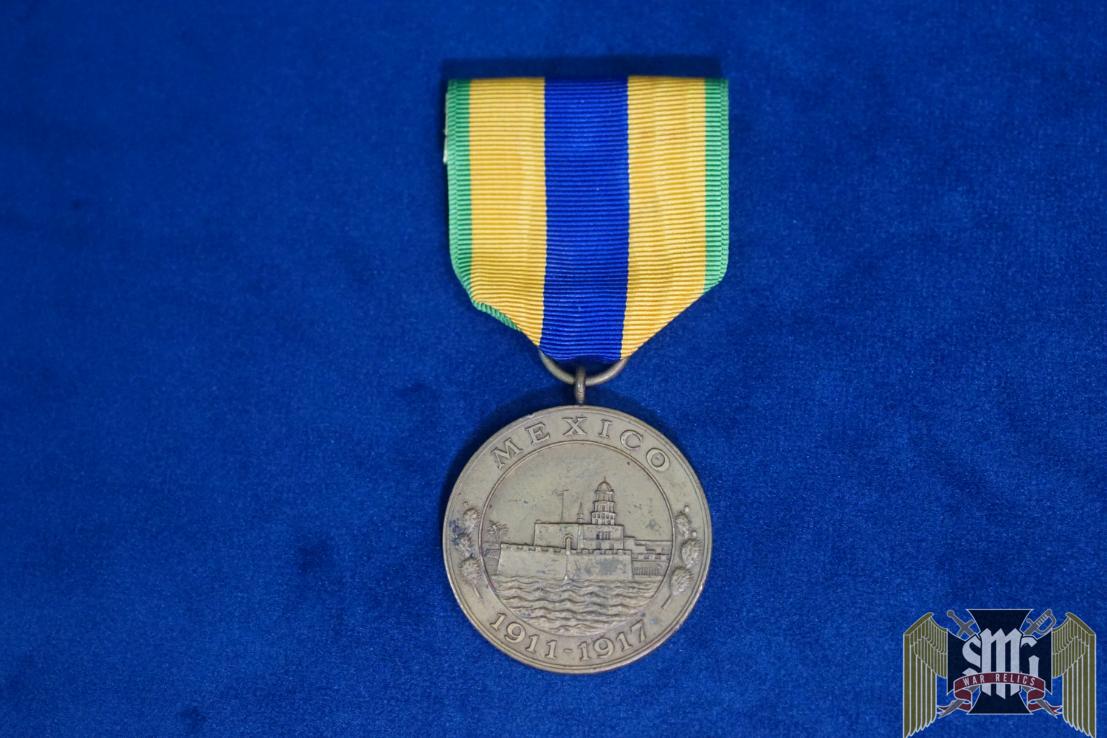 US Mexico Navy Service Medal numbered M. No. 16050