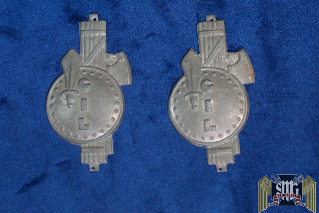 WWII ITALIAN FASCIST YOUTH GIL METAL HAT FEZ INSIGNIA