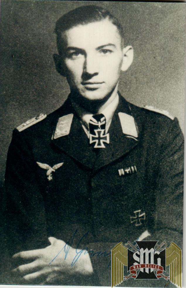 Alfred Genz luftwaffe Knights cross Winner Signature