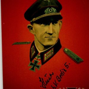 Heinz Heuer signature Knights cross winner